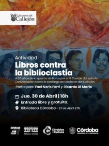 Charla a 50 años de la quema de libros en Córdoba