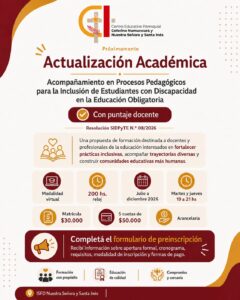 Actualización Académica en Acompañamiento en Procesos Pedagógicos para la Inclusión de Estudiantes con Discapacidad en la Educación Obligatoria